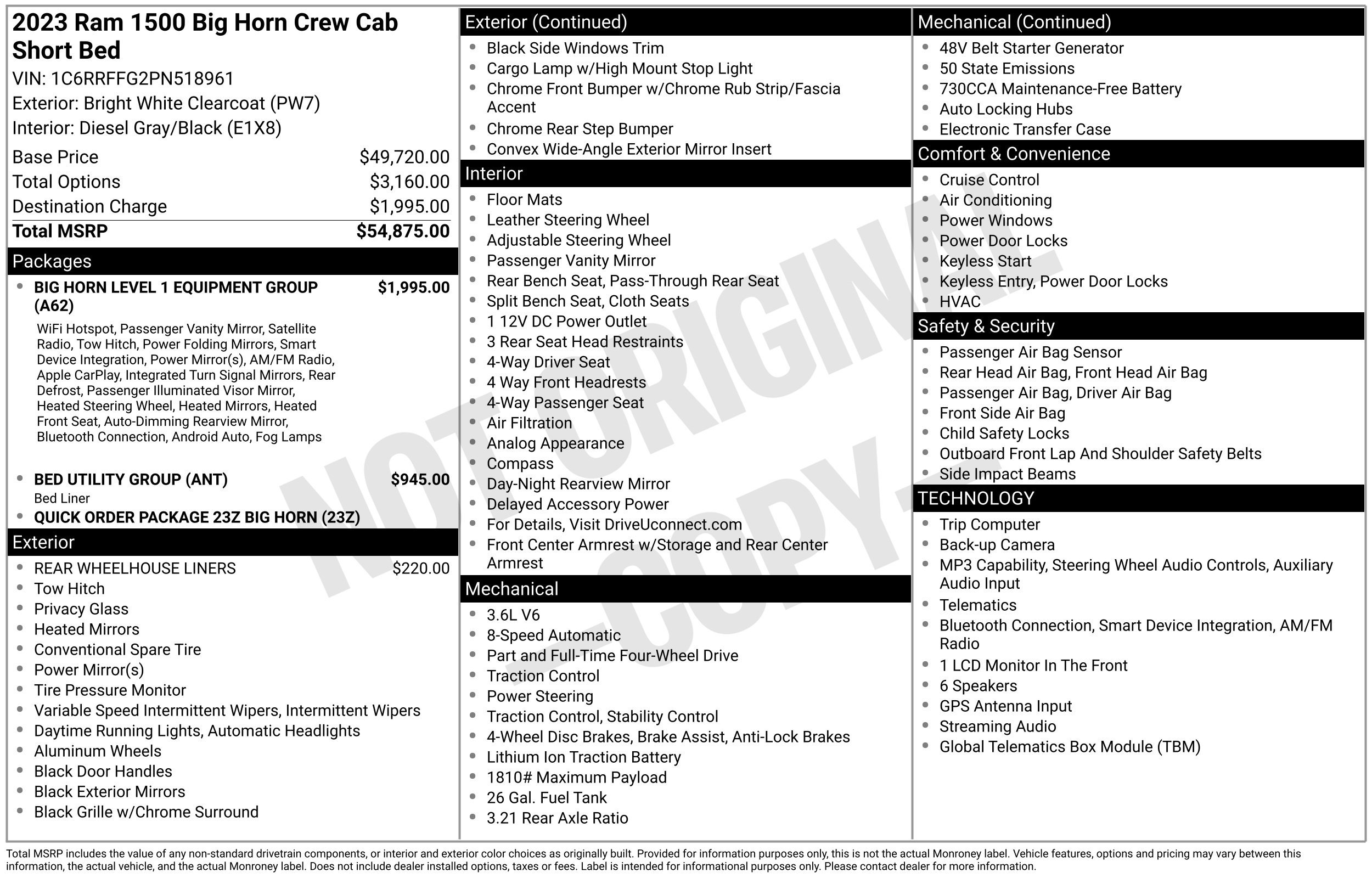 Used 2023 RAM 1500 Big Horn AWD/4WD image 3