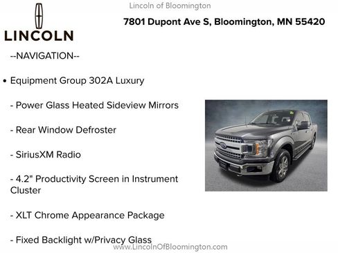 Used 2020 Ford F150 XLT w/ Equipment Group 302A Luxury AWD/4WD image 5