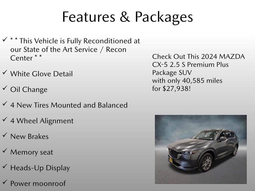 Certified 2024 MAZDA CX-5 AWD 2.5 S w/ Premium Plus Pkg image 4