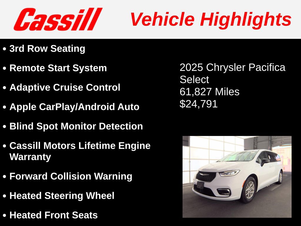 Used 2025 Chrysler Pacifica Select FWD image 3