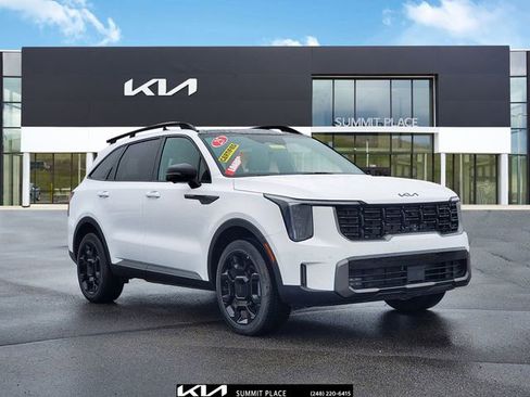 Certified 2025 Kia Sorento SX Prestige w/ Olive Brown Leather Package image 1