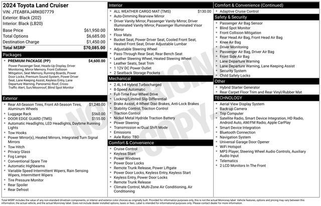 Certified 2024 Toyota Land Cruiser w/ Premium Package AWD/4WD image 37