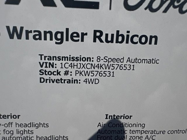 Used 2019 Jeep Wrangler Rubicon AWD/4WD image 15