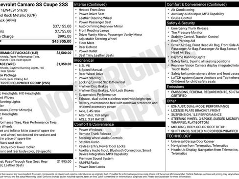 Used 2014 Chevrolet Camaro SS w/ SS Performance Package image 7