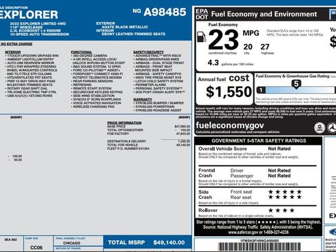 Used 2022 Ford Explorer Limited image 9