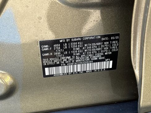 Certified 2025 Subaru Outback Premium image 30