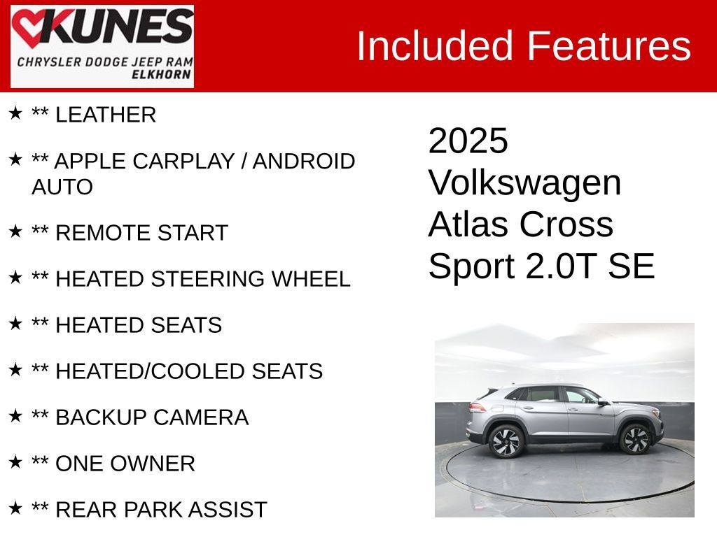 Used 2025 Volkswagen Atlas Cross Sport SE FWD image 3