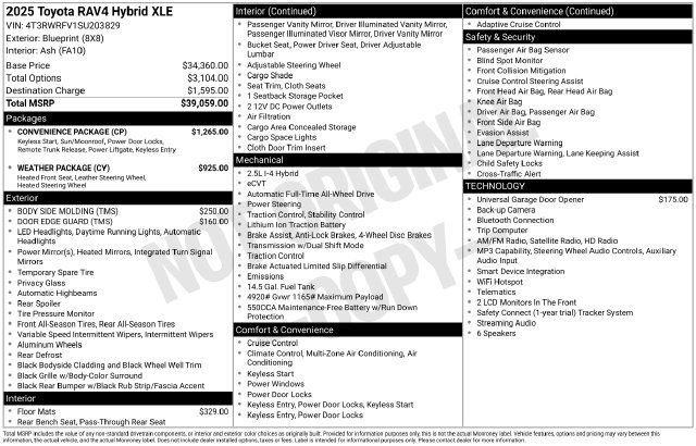 Certified 2025 Toyota RAV4 XLE w/ Convenience Package AWD/4WD image 34