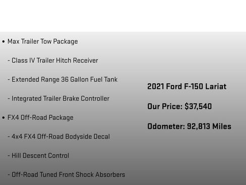 Used 2021 Ford F150 Lariat w/ Equipment Group 502A High AWD/4WD image 6