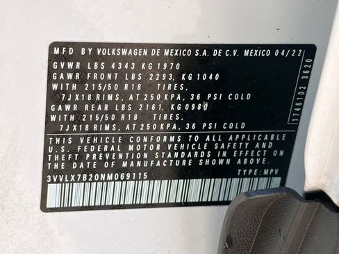 Used 2022 Volkswagen Taos SE FWD image 21