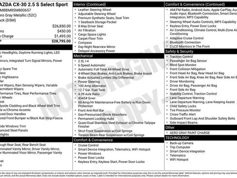 Used 2025 MAZDA CX-30 AWD 2.5 S w/ Select Sport Pkg image 41