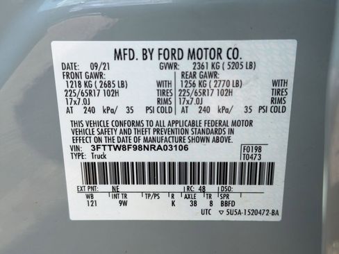 Used 2022 Ford Maverick XL w/ Equipment Group 100A Standard AWD/4WD image 36