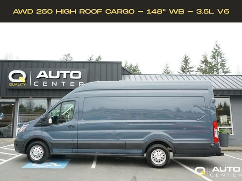 Used 2022 Ford Transit 250 148 High Roof Extended AWD w/ Parcel Delivery Package image 1