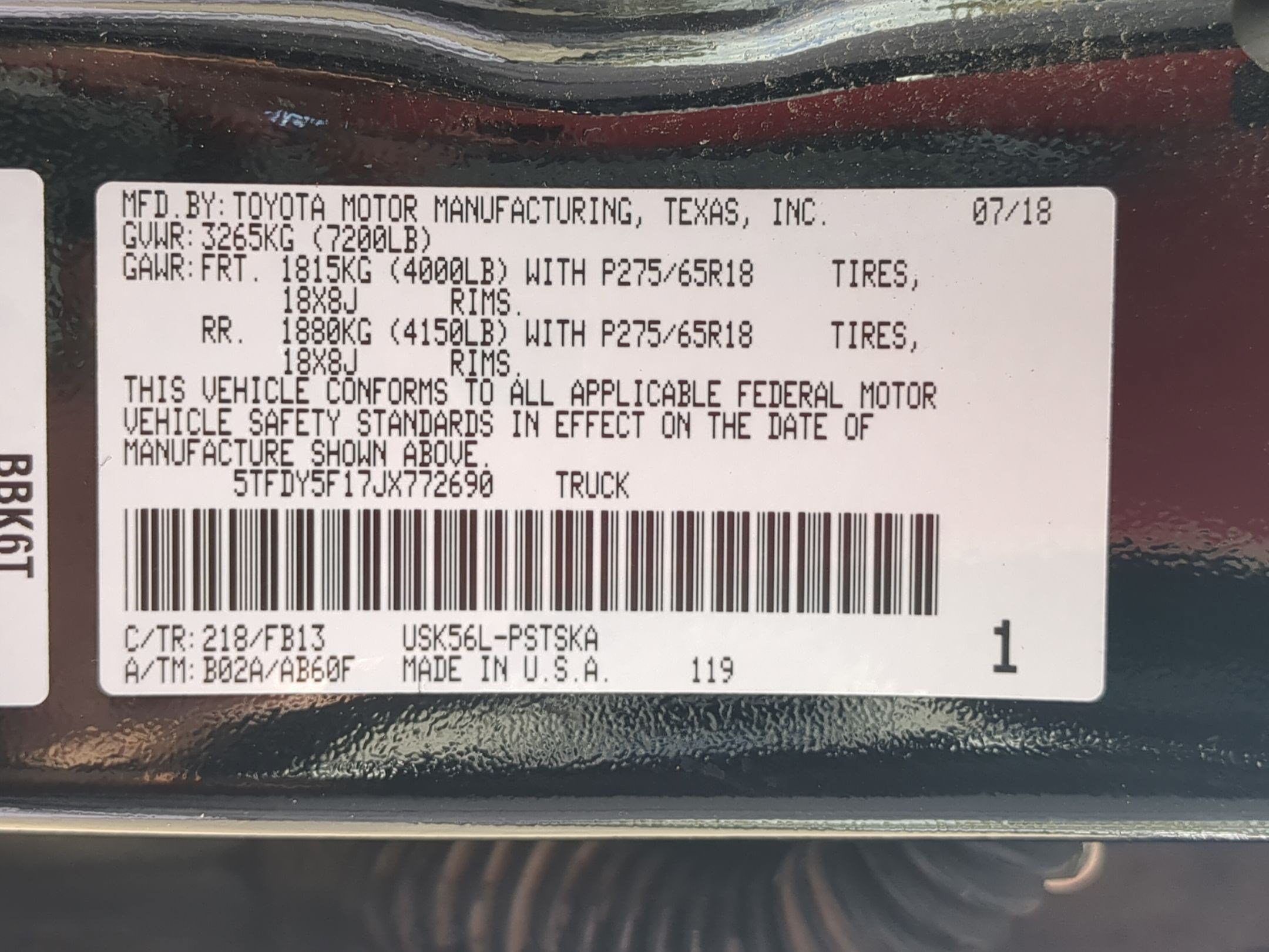Used 2018 Toyota Tundra SR5 w/ TRD Off Road Package AWD/4WD image 32
