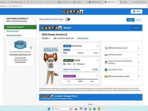 Used 2009 Honda Accord LX image 2