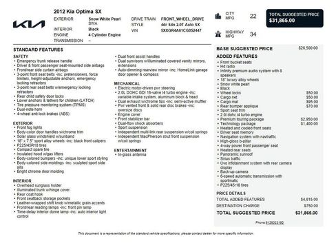 Used 2012 Kia Optima SX w/ Premium Touring Pkg image 39