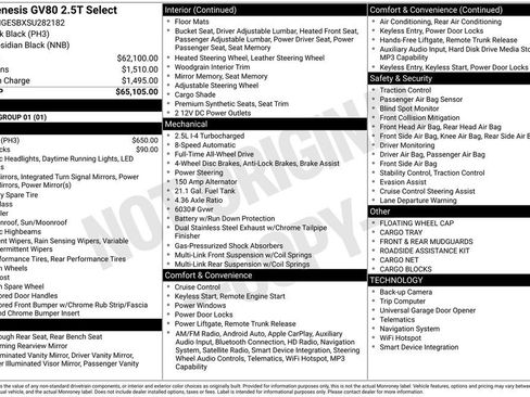 New 2025 Genesis GV80 2.5T Select image 9