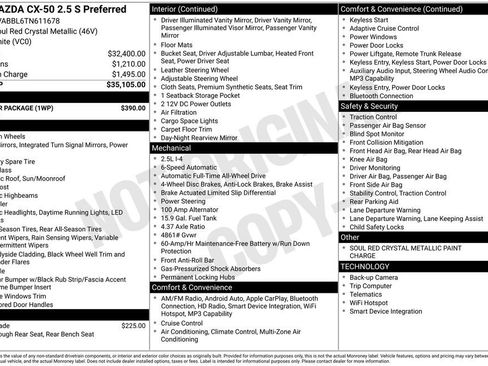 New 2026 MAZDA CX-50 AWD 2.5 S w/ Weather Package image 37