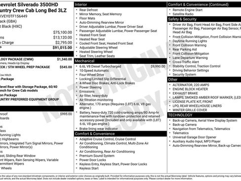 New 2026 Chevrolet Silverado 3500 High Country w/ Technology Package image 24