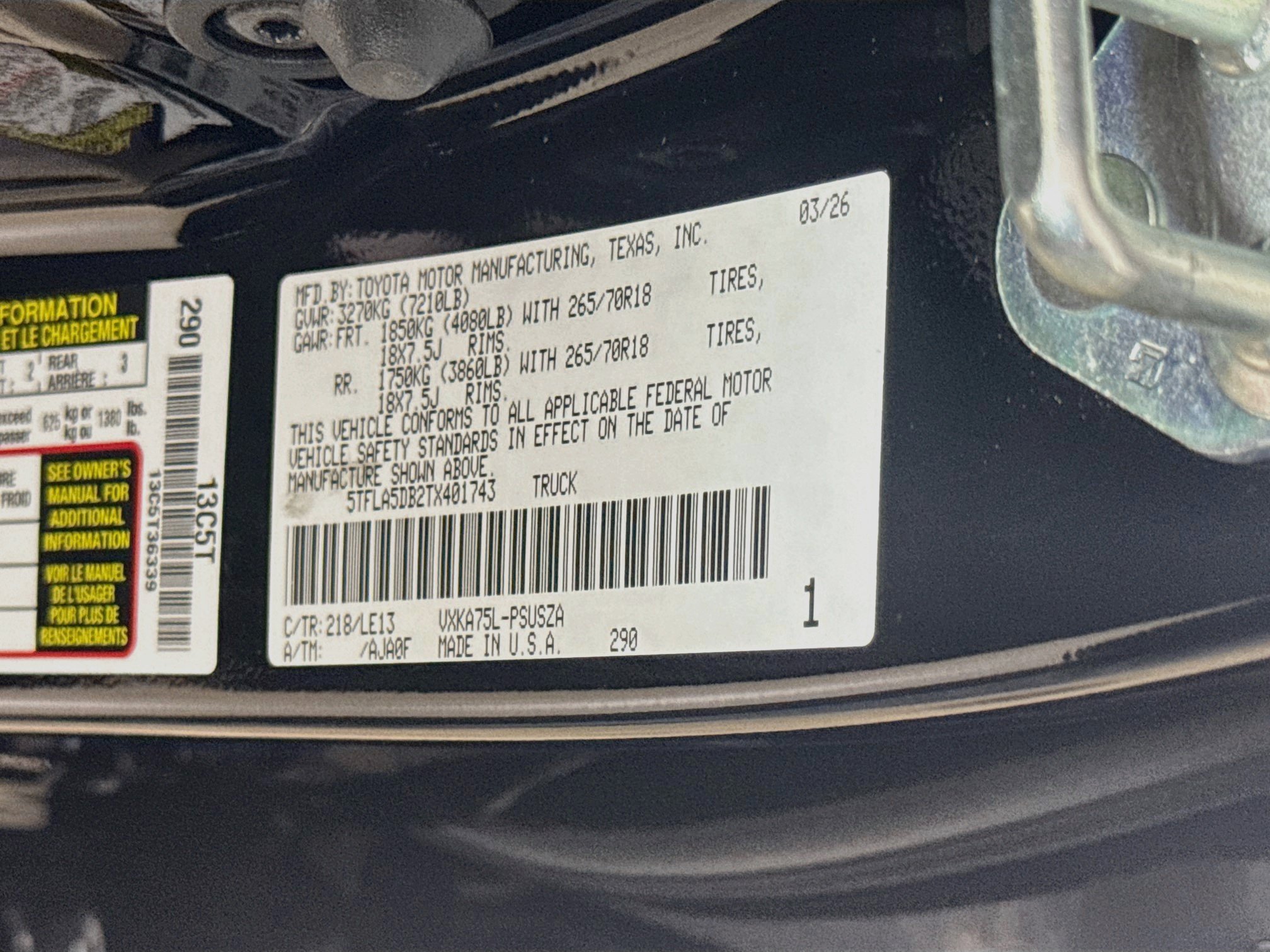 Certified 2026 Toyota Tundra SR5 w/ SR5 Premium Package AWD/4WD image 30