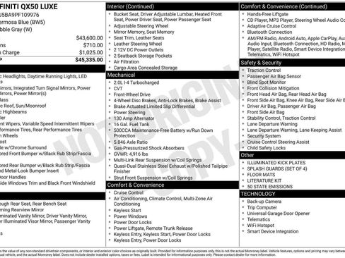 Used 2023 INFINITI QX50 Luxe image 51