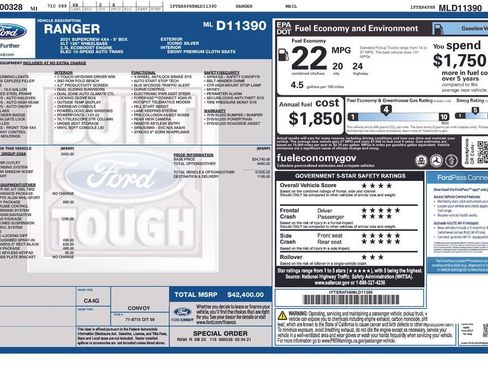 Used 2021 Ford Ranger XLT w/ Equipment Group 302A High image 18