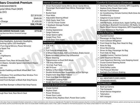 Certified 2025 Subaru Crosstrek 2.0i Premium w/ Crosstrek Mirror Package image 13