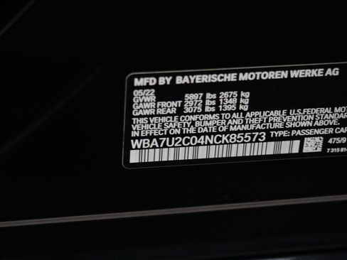 Certified 2022 BMW 750i xDrive w/ Autobahn Package AWD/4WD image 25