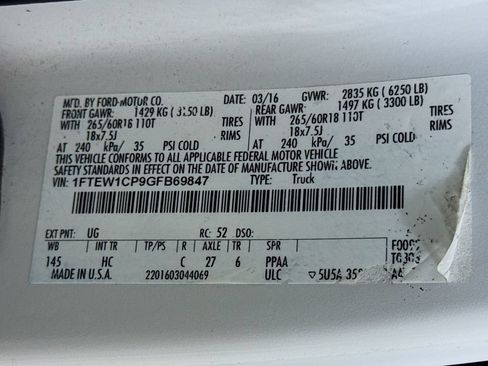 Used 2016 Ford F150 Lariat w/ Equipment Group 501A Mid RWD image 30