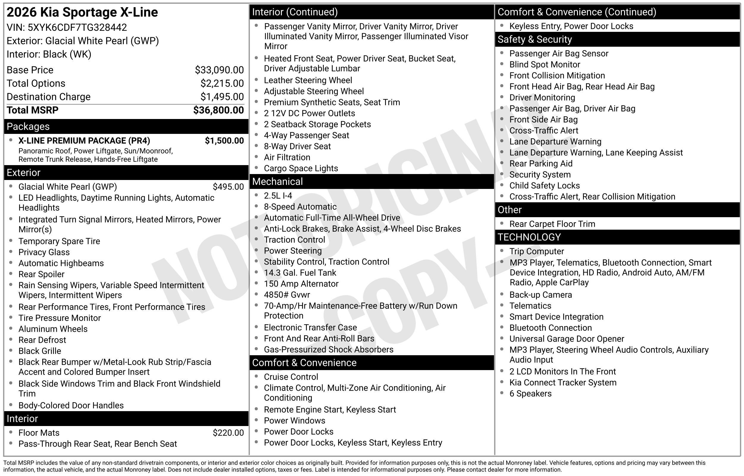 Used 2026 Kia Sportage X-Line w/ X-Line Premium Package AWD/4WD image 2