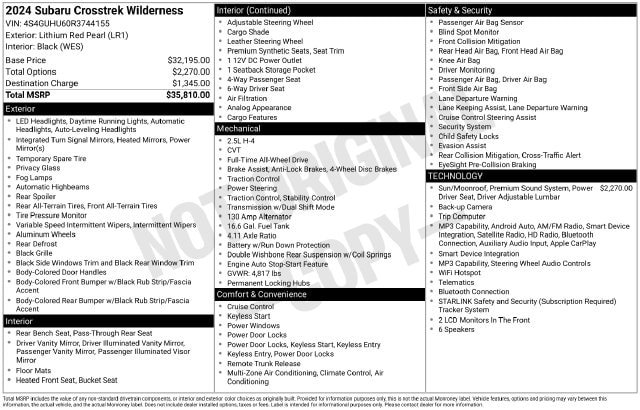 Used 2024 Subaru Crosstrek 2.5i Wilderness AWD/4WD image 3