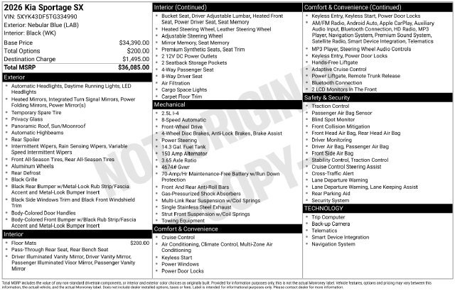 Used 2026 Kia Sportage SX FWD image 5