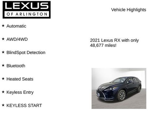 Used 2021 Lexus RX 350 AWD w/ Accessory Package image 8