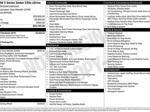 Used 2023 BMW 530e xDrive w/ Premium Package image 4