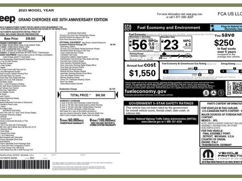 Used 2023 Jeep Grand Cherokee 30th Anniversary AWD/4WD image 2