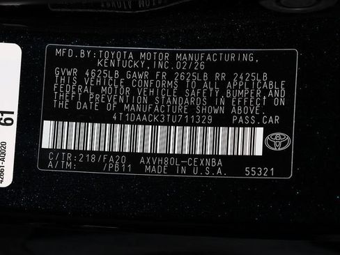 Used 2026 Toyota Camry LE FWD image 36