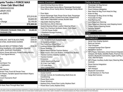 Used 2025 Toyota Tundra TRD Pro w/ TRD Performance Package (TMS) AWD/4WD image 58