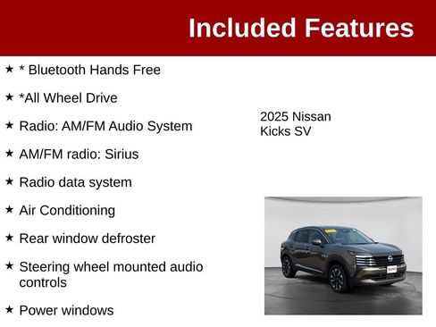 Used 2025 Nissan Kicks SV AWD/4WD image 3