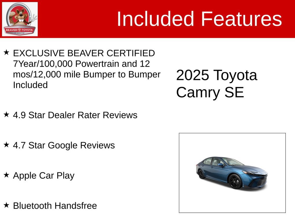 Used 2025 Toyota Camry SE FWD image 4