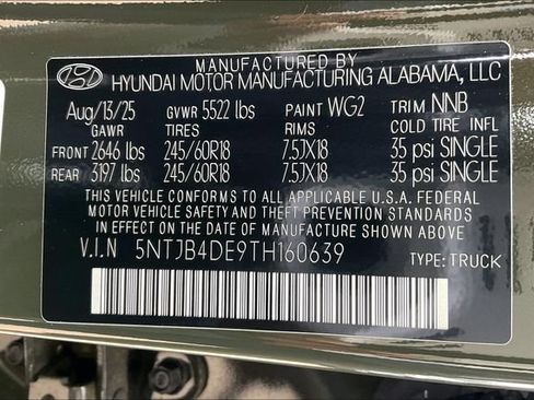 Certified 2026 Hyundai Santa Cruz SEL FWD image 34
