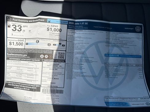 New 2026 Volkswagen Jetta SE image 33