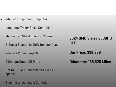 Used 2024 GMC Sierra 2500 SLE w/ SLE Value Package; image 12