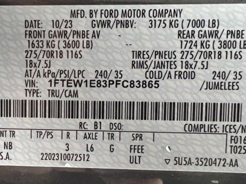 Used 2023 Ford F150 Tremor w/ Equipment Group 402A High image 56