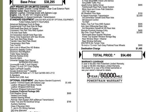 Used 2018 Jeep Wrangler Unlimited Sahara image 2