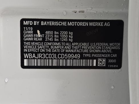 Used 2020 BMW 530i w/ Convenience Package RWD image 34