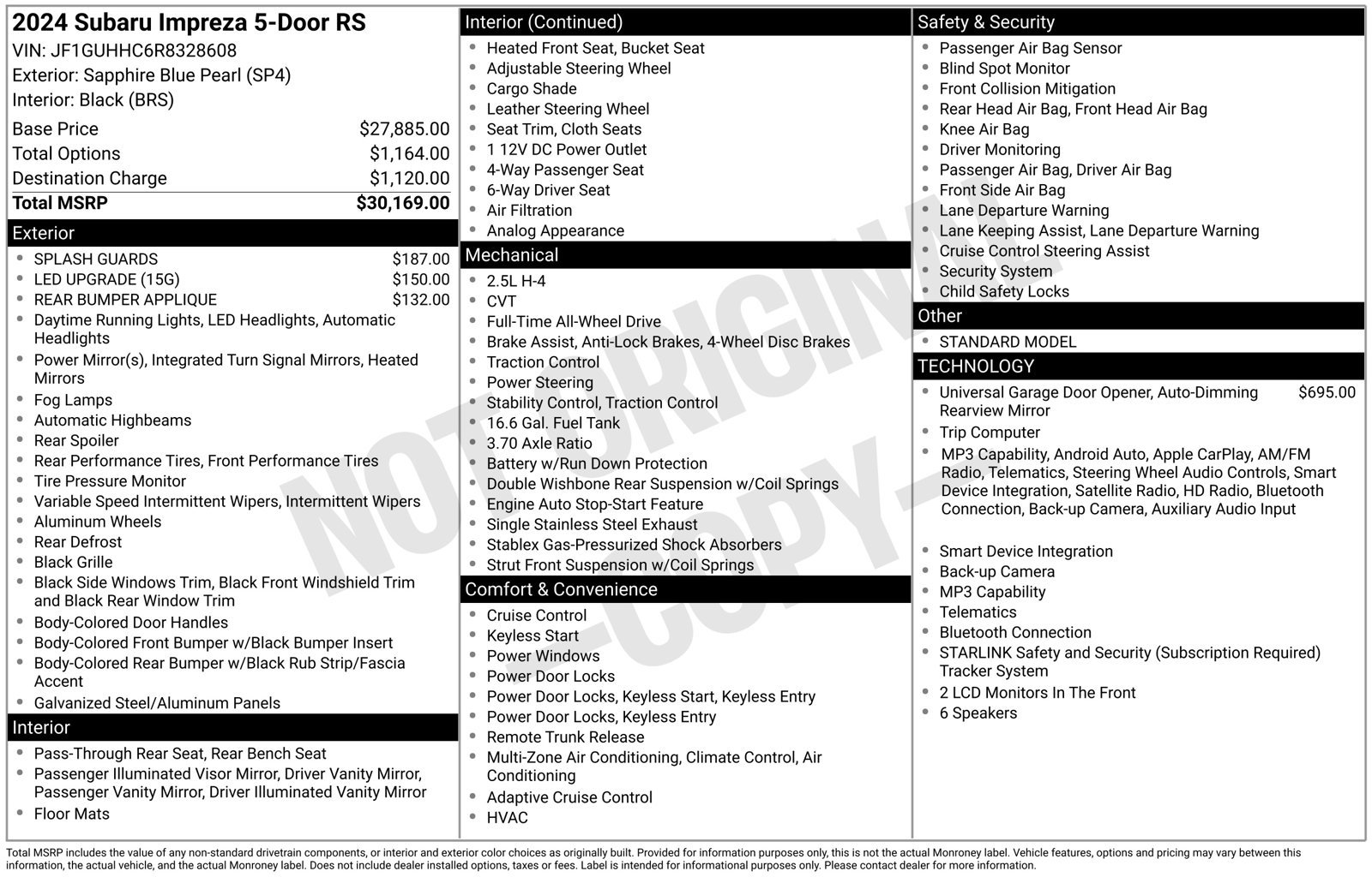 Certified 2024 Subaru Impreza RS AWD/4WD image 2