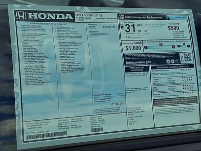 New 2026 Honda Accord SE