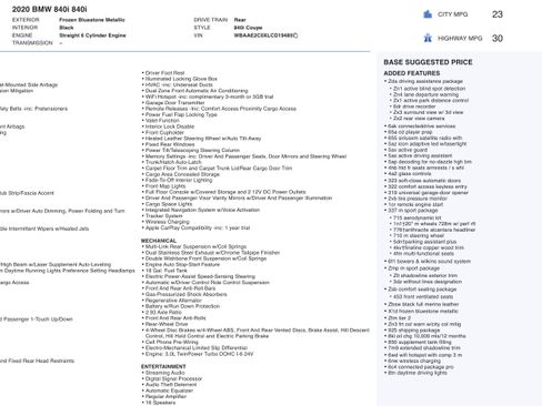 Used 2020 BMW 840i Coupe w/ M Sport Package image 7