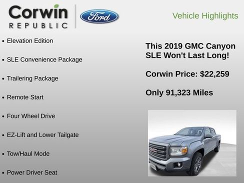 Used 2019 GMC Canyon SLE w/ Elevation Edition image 6