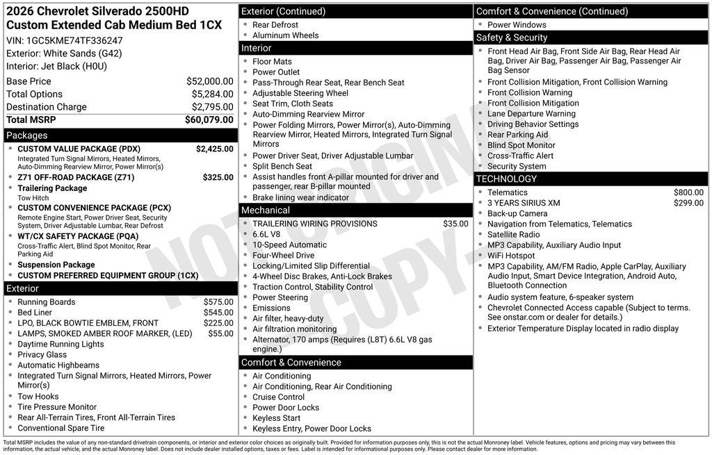 New 2026 Chevrolet Silverado 2500 Custom w/ Custom Value Package AWD/4WD image 36
